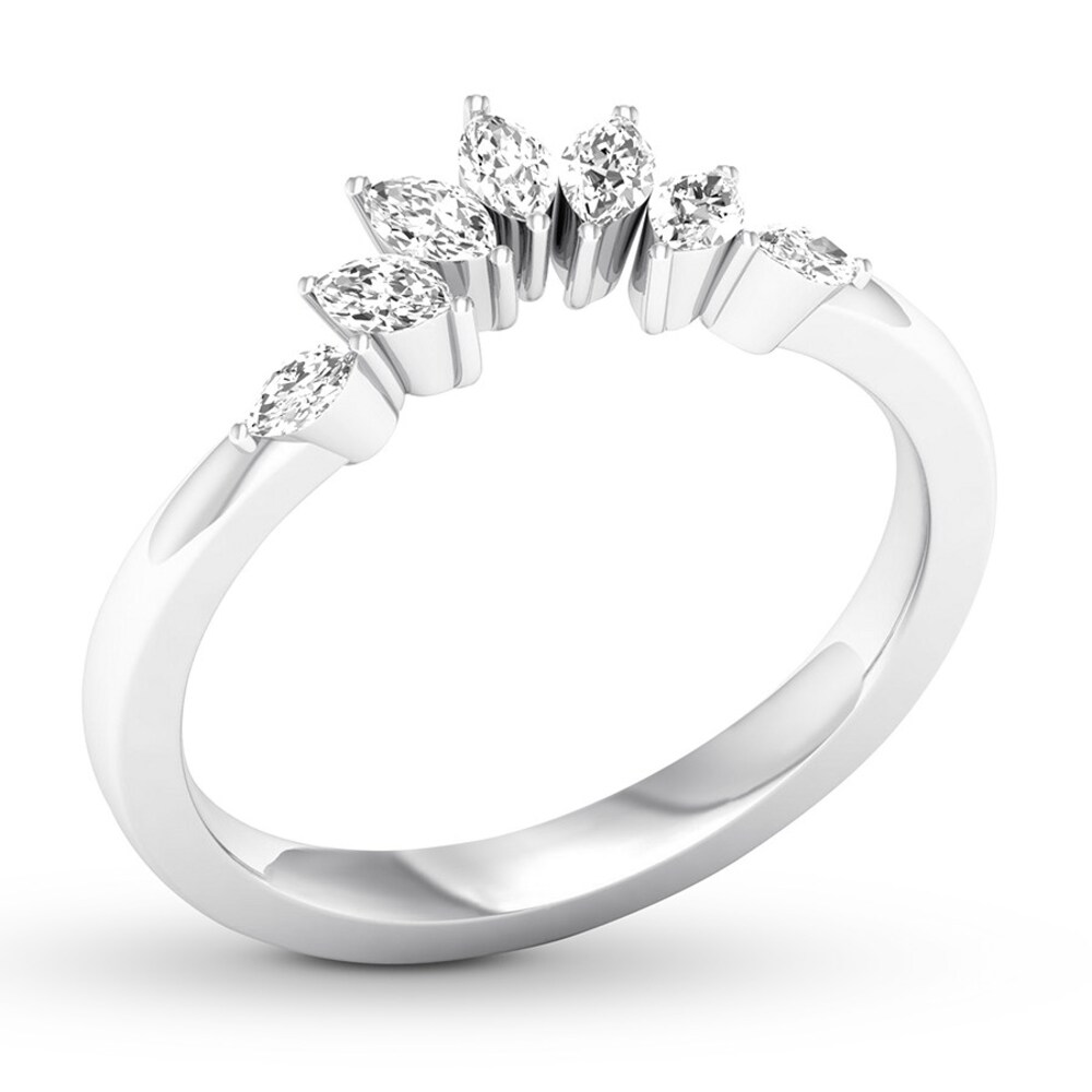 Diamond Contour Ring 1/3 carat tw Marquise 14K White Gold e5K0zamj