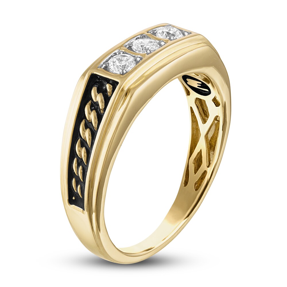 1933 by Esquire Men\'s Diamond Ring 1/3 ct tw Round 10K Yellow Gold eg4bgz93