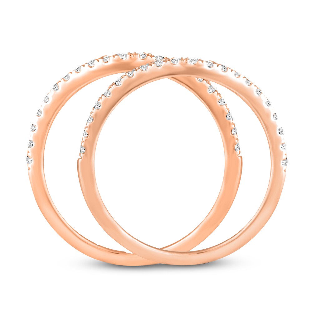 Diamond Double Wedding Band Set 1/2 ct tw 14K Rose Gold eqXdXbZl