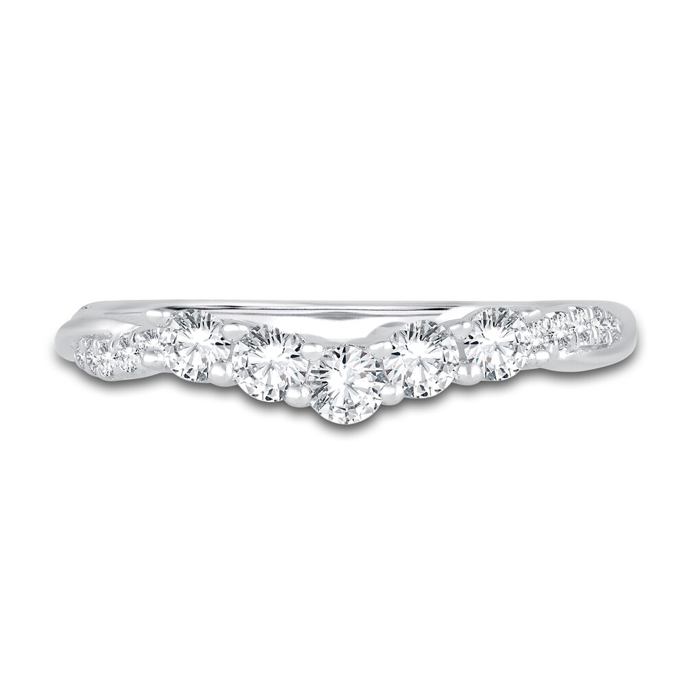 Diamond Contour Anniversary Band 1/2 ct tw Round 14K White Gold f2xxClcc