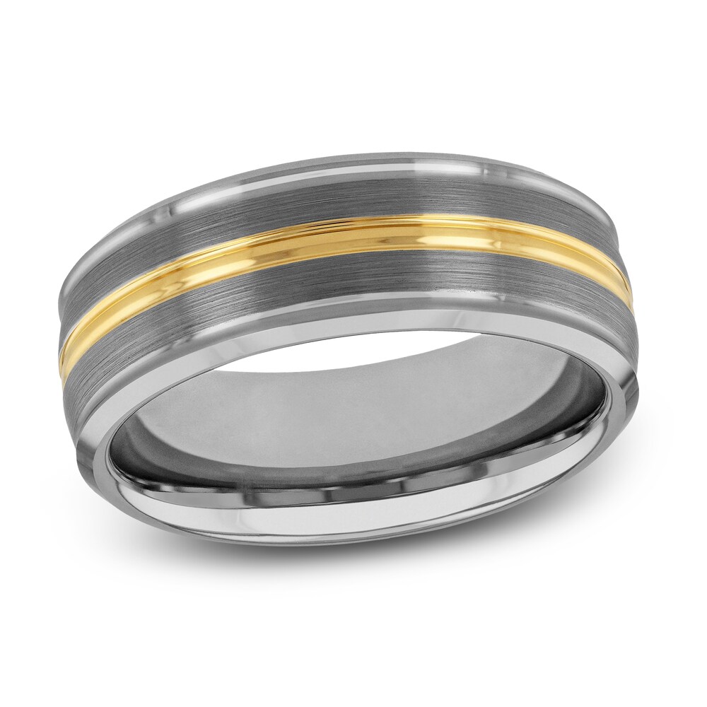 Wedding Band Two-Tone Tungsten 8mm f9apzoH2