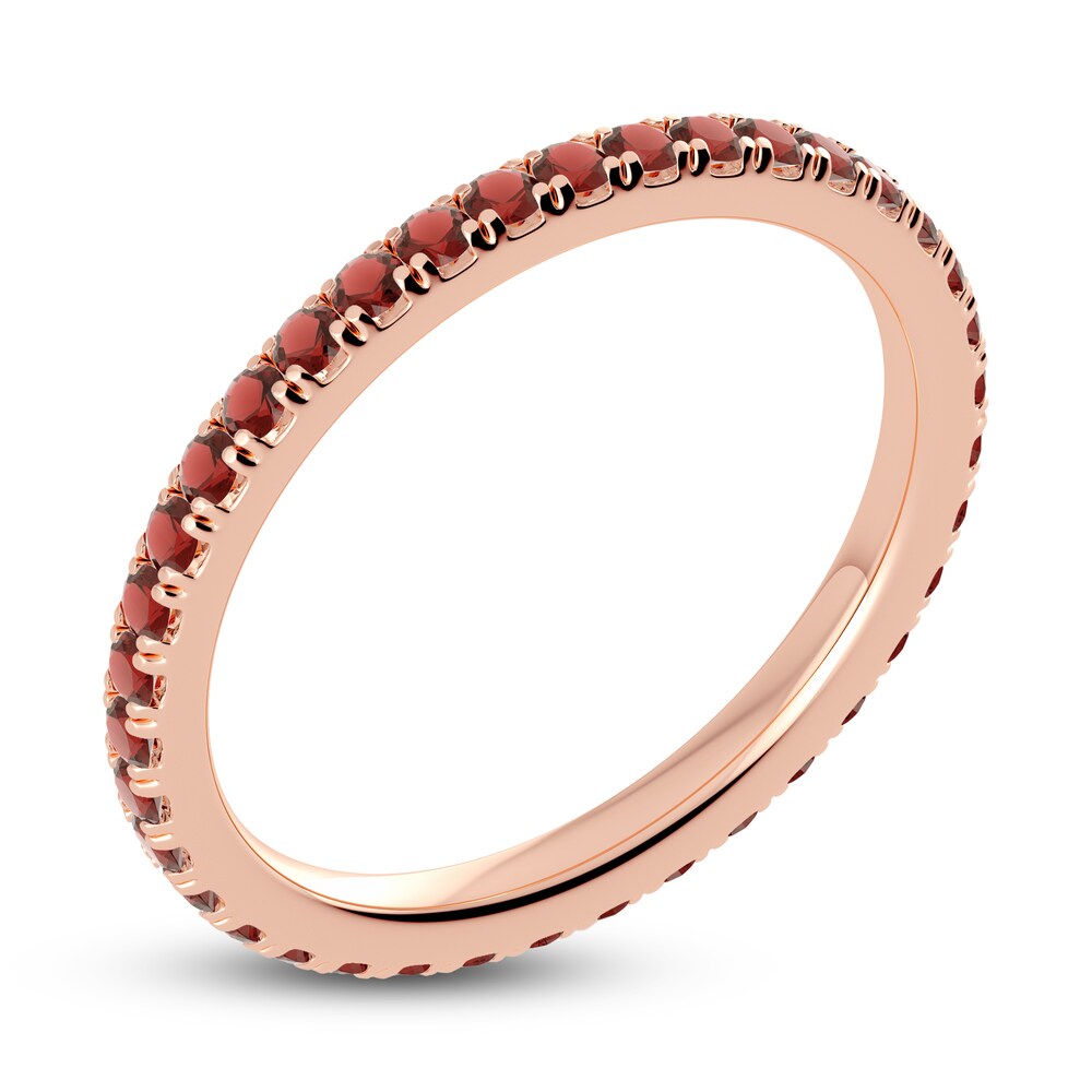 Juliette Maison Natural Garnet Eternity Ring 10K Rose Gold fO3io4oi