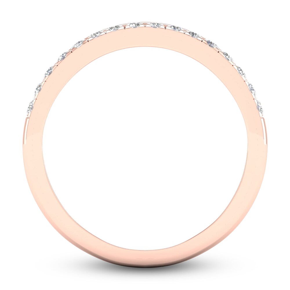 Diamond Wedding Band 1/2 ct tw Round 14K Rose Gold fPUsqJCy