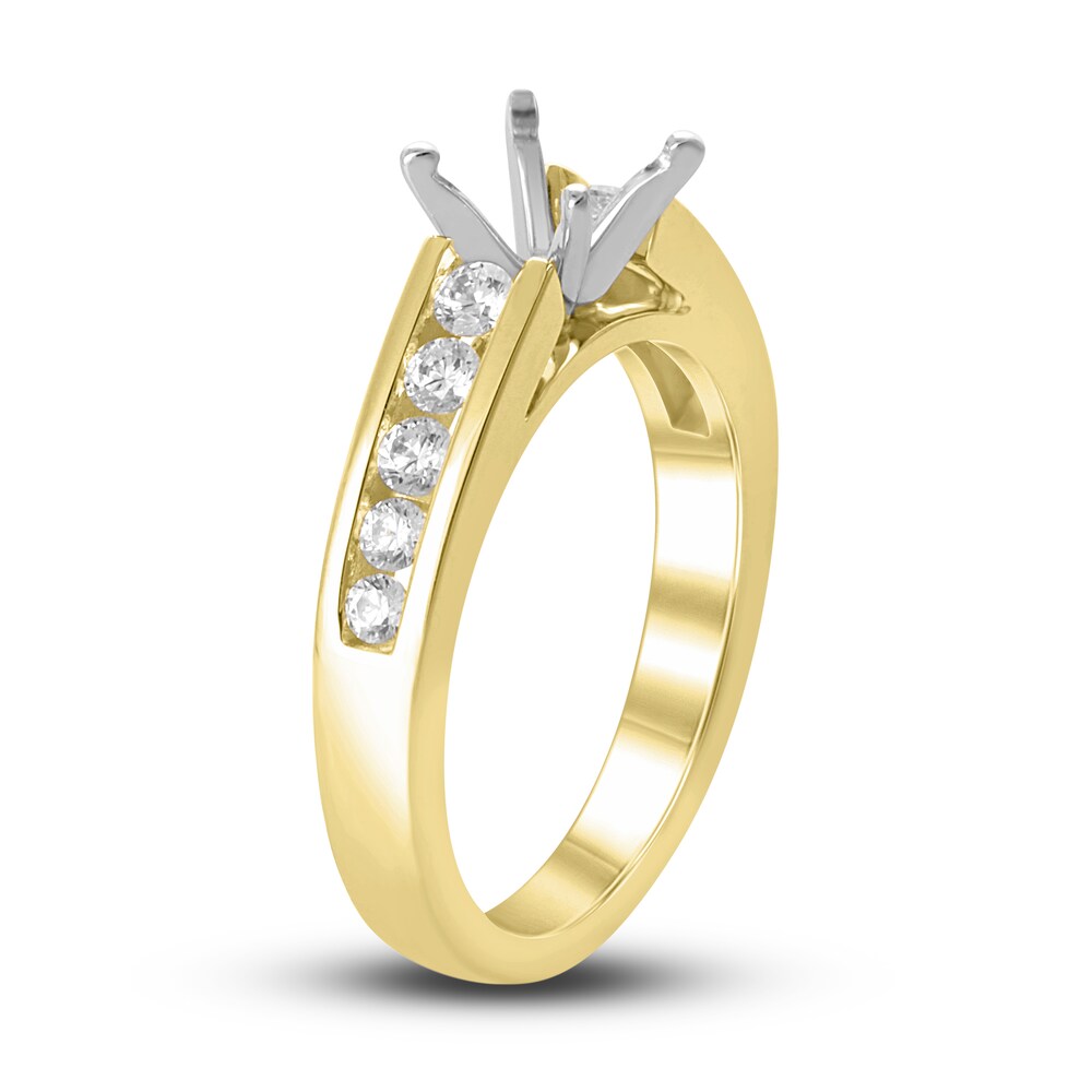 Diamond Ring Setting 1/2 ct tw Round 14K Yellow Gold fWHeRwiT