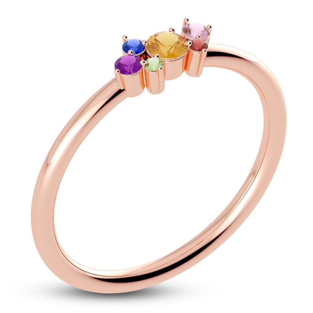 Juliette Maison Natural Multi-Gemstone Constellation Ring 10K Rose Gold fWTSGShm