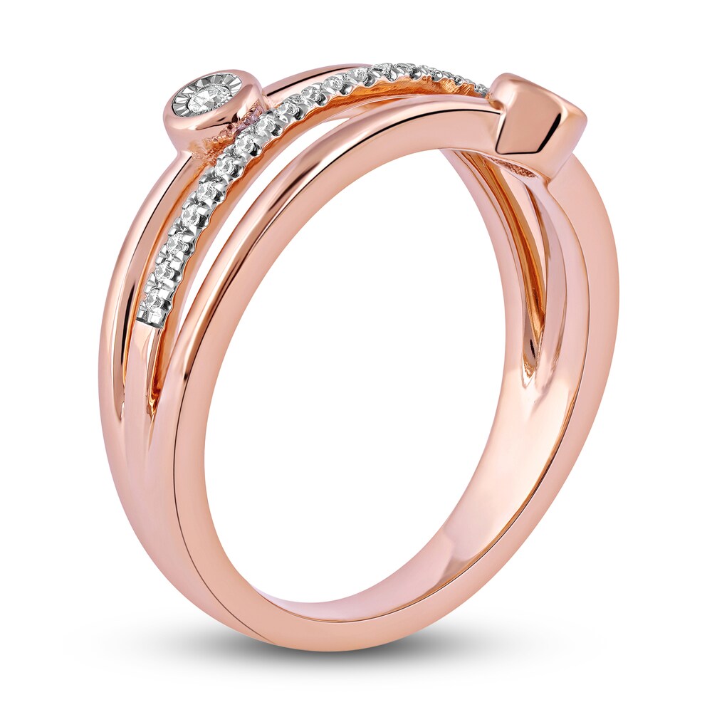 Diamond Stackable Ring 1/8 ct tw Round 14K Rose Gold fXWC0uku