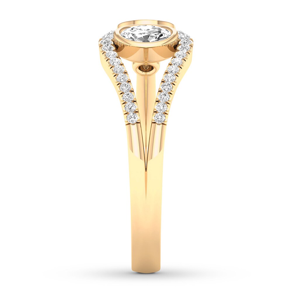 Diamond Deconstructed Ring 3/8 ct tw Oval/Round10K Yellow Gold fayxmgAc