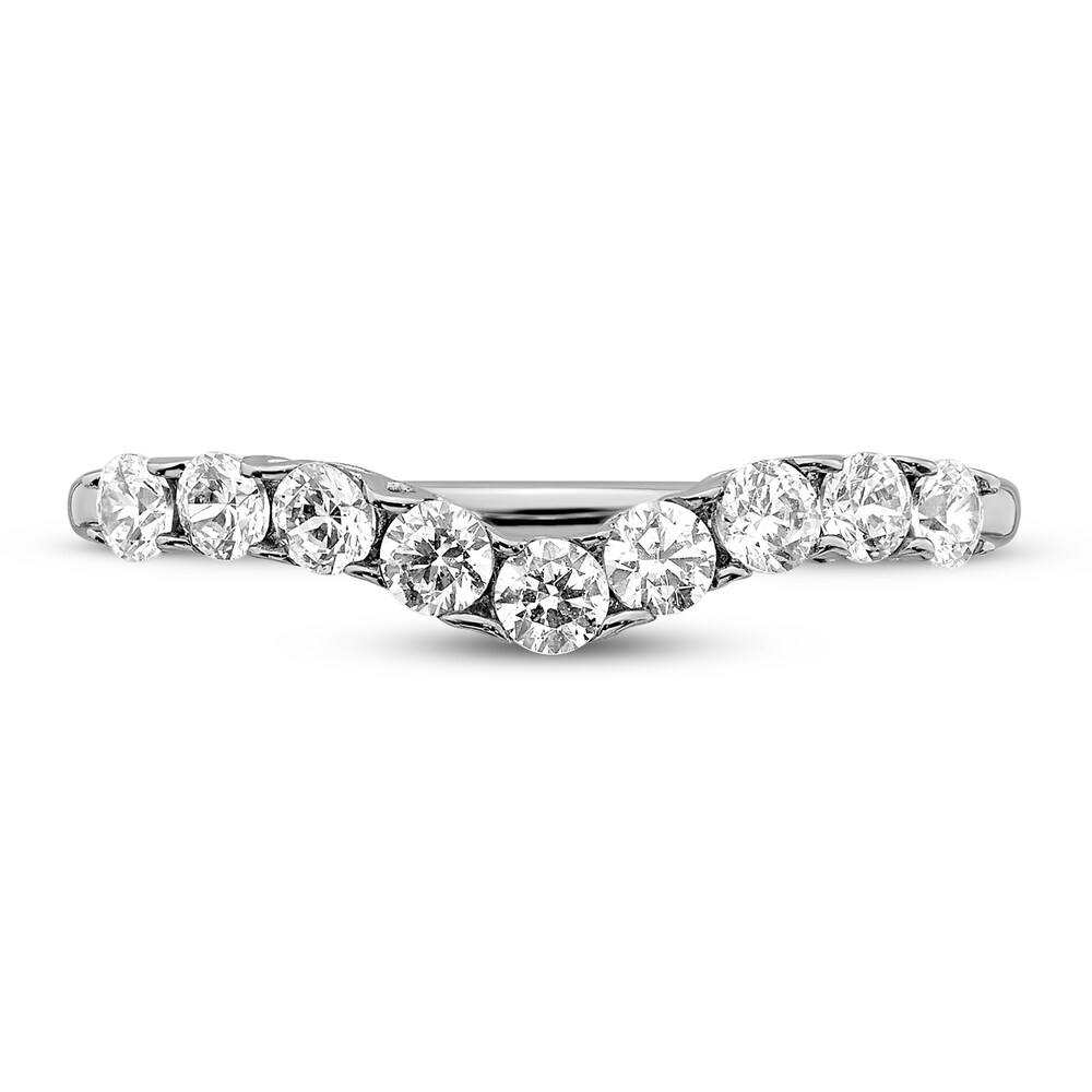 Hearts Desire Diamond Contour Ring 1/2 ct tw Round 18K White Gold g8JAwNVO