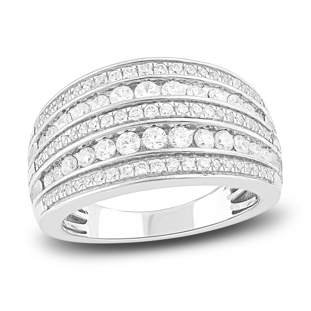 Diamond Anniversary Band 1 ct tw Round 14K White Gold gUS5FkvL [gUS5FkvL]