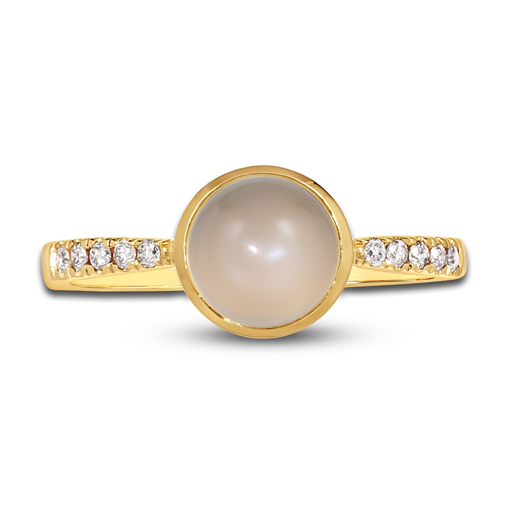 Le Vian Natural Moonstone Ring 1/15 ct tw Diamonds 14K Honey Gold gdCfeUaC