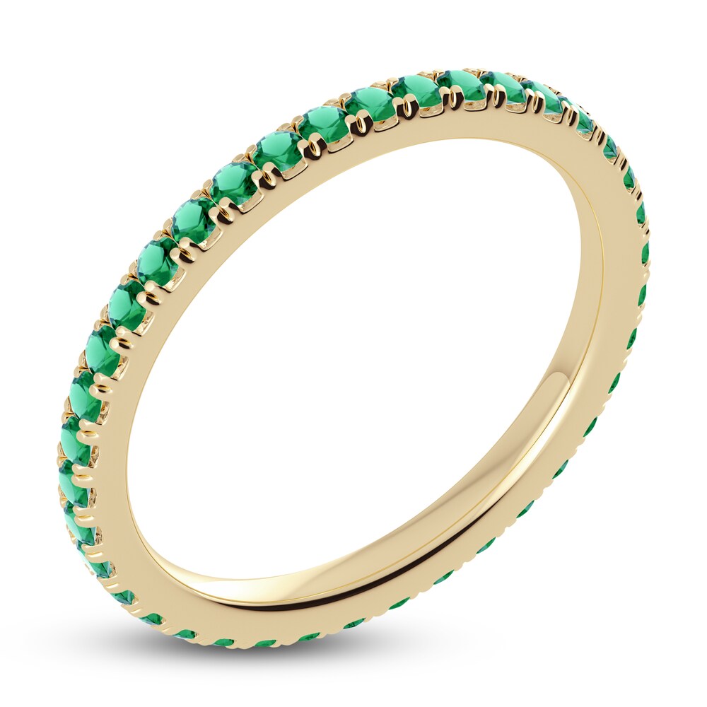 Juliette Maison Natural Emerald Eternity Ring 10K Yellow Gold gxYq8ZMz