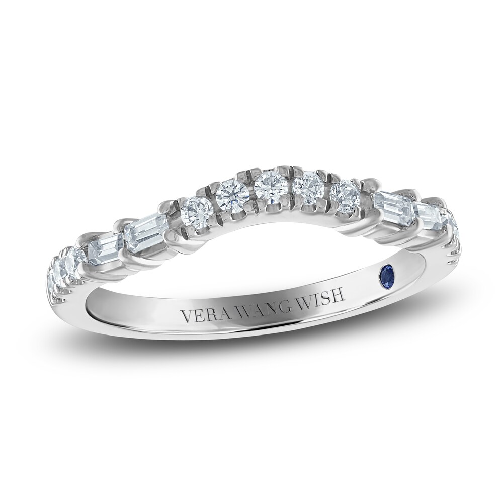 Vera Wang WISH Diamond Wedding Band 1/3 ct tw Baguette/Round 14K White Gold h3r3WmW3 [h3r3WmW3]