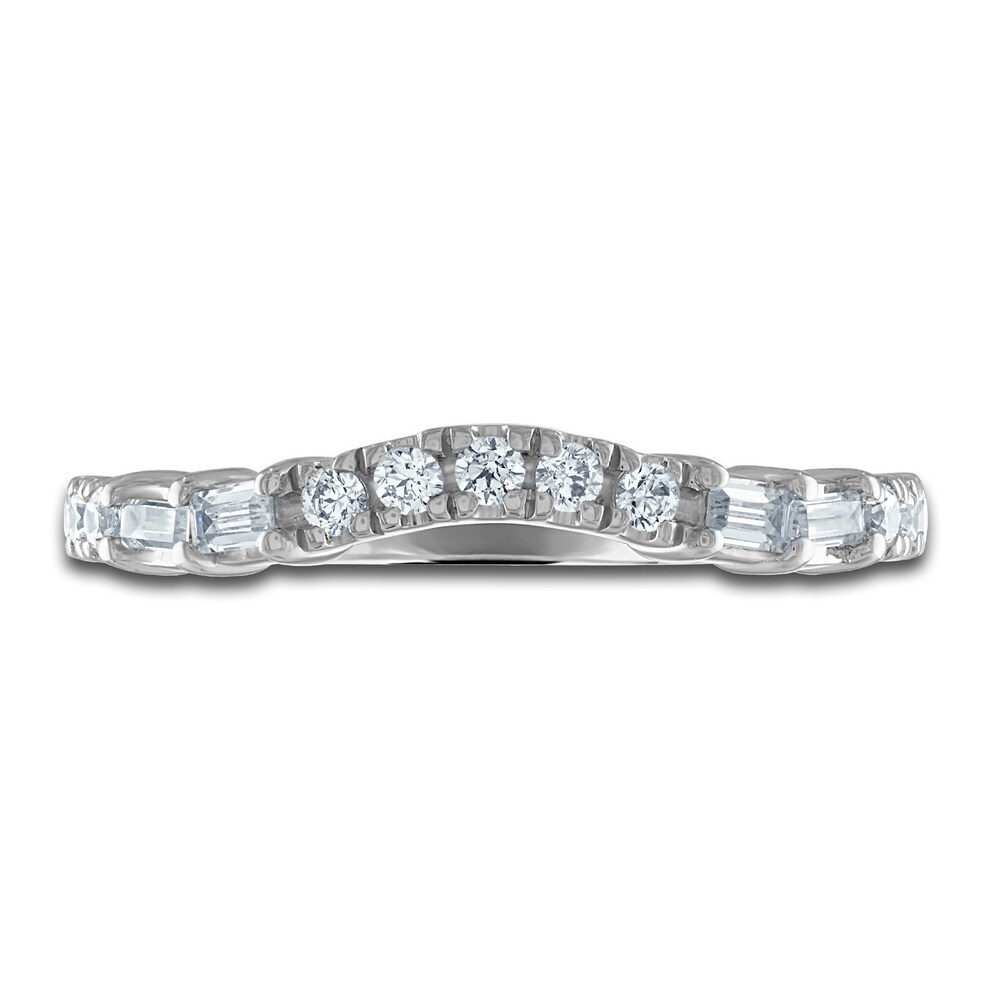 Vera Wang WISH Diamond Wedding Band 1/3 ct tw Baguette/Round 14K White Gold h3r3WmW3