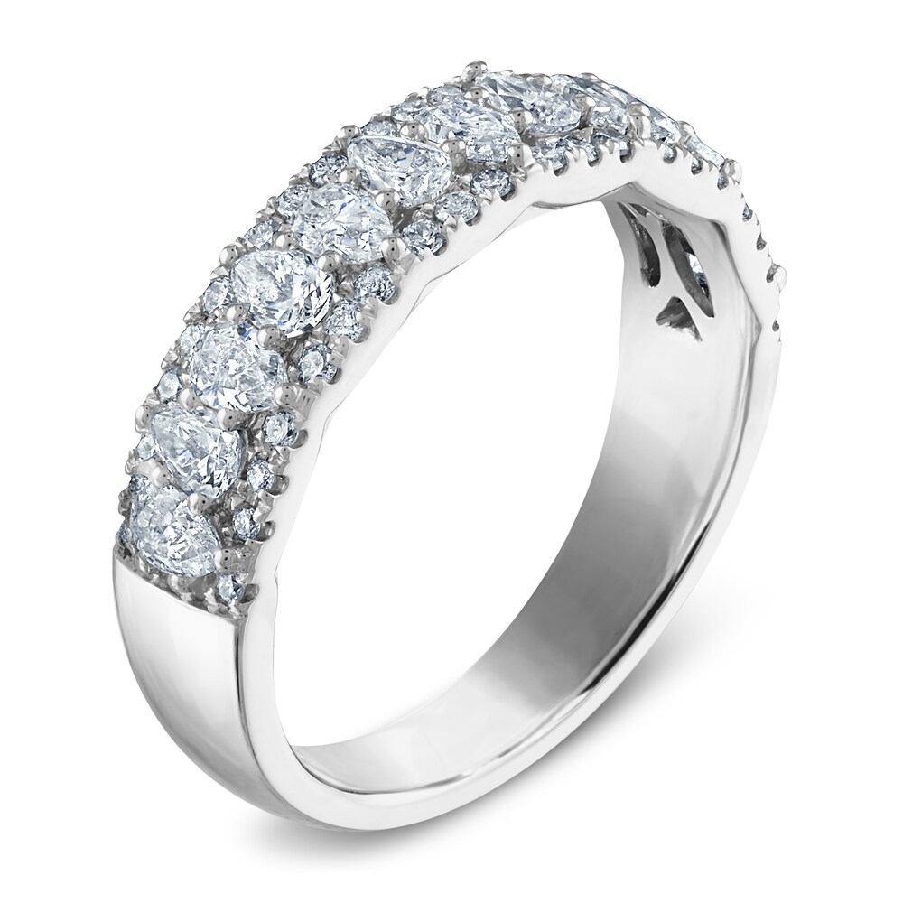 Diamond Anniversary Band 1 ct tw Round/Pear Platinum h449MZor