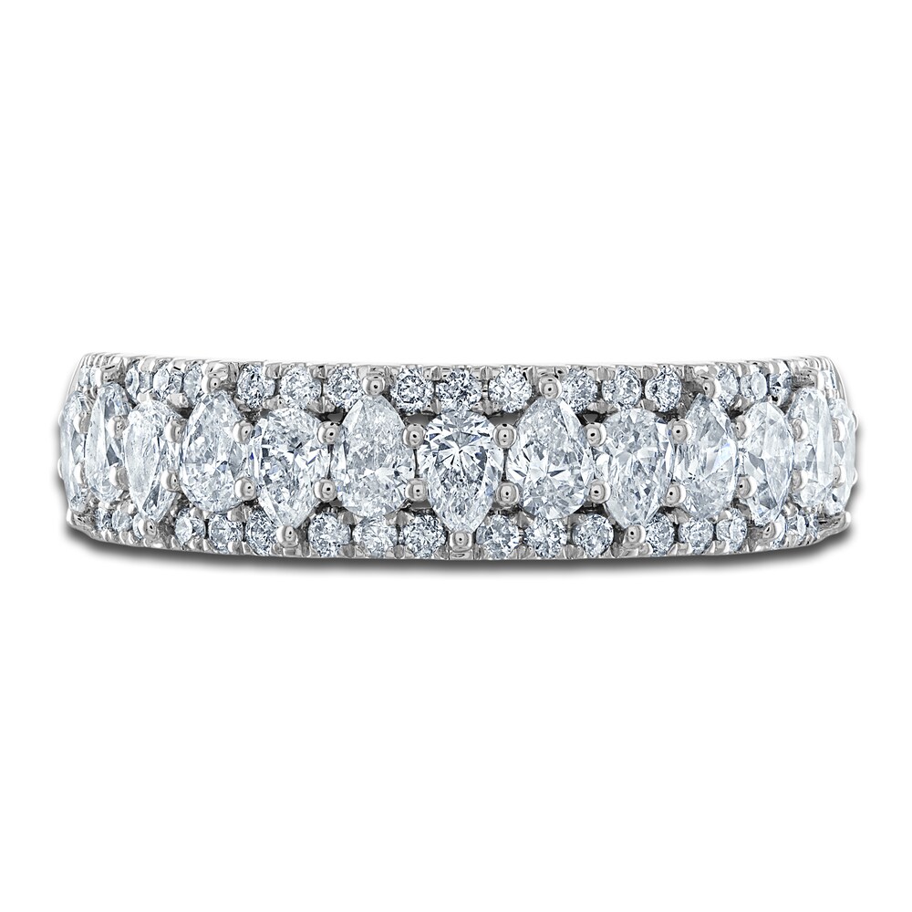 Diamond Anniversary Band 1 ct tw Round/Pear Platinum h449MZor