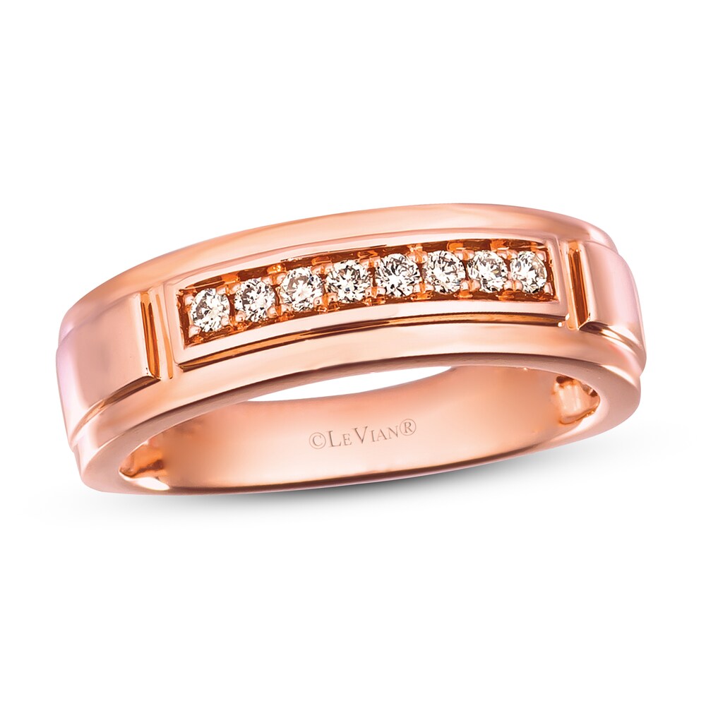 Le Vian Men\'s Diamond Ring 1/6 ct tw 14K Strawberry Gold h8Vrjj9v [h8Vrjj9v]