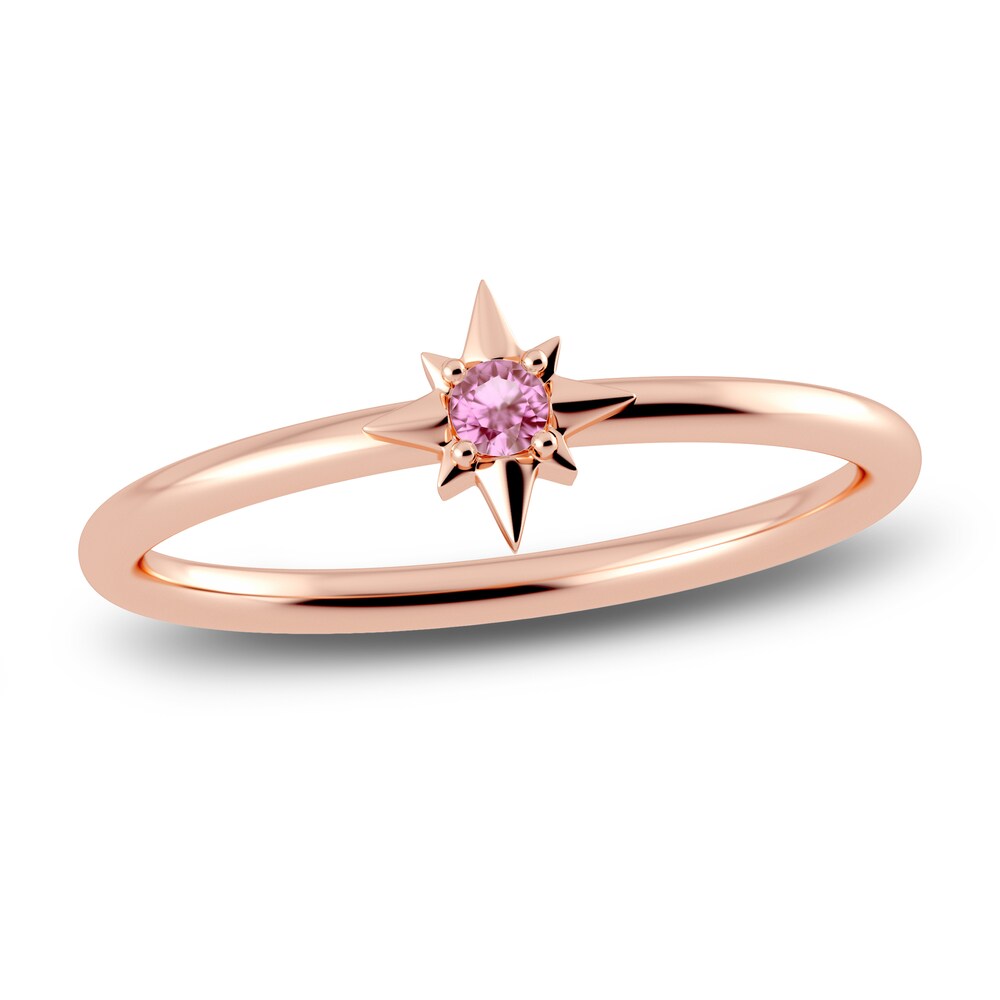 Juliette Maison Natural Pink Tourmaline Starburst Ring 10K Rose Gold hI1oavRe