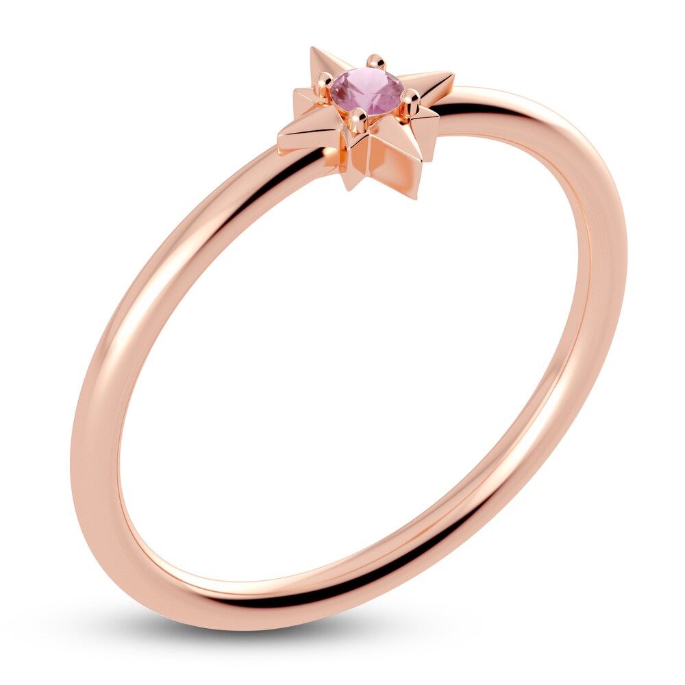 Juliette Maison Natural Pink Tourmaline Starburst Ring 10K Rose Gold hI1oavRe