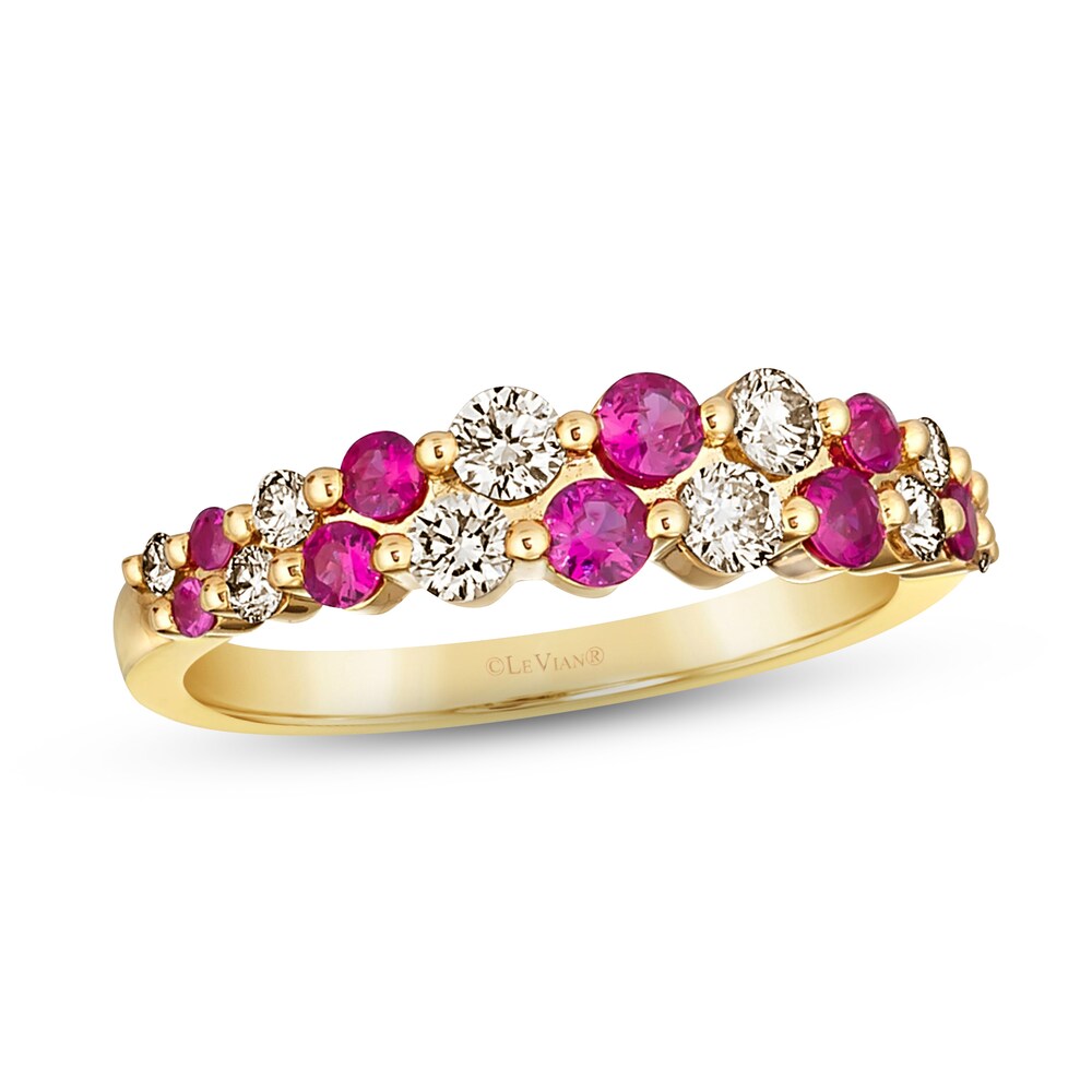 Le Vian Natural Ruby Ring 1/2 ct tw Diamonds 14K Honey Gold hQ1TpeWv [hQ1TpeWv]