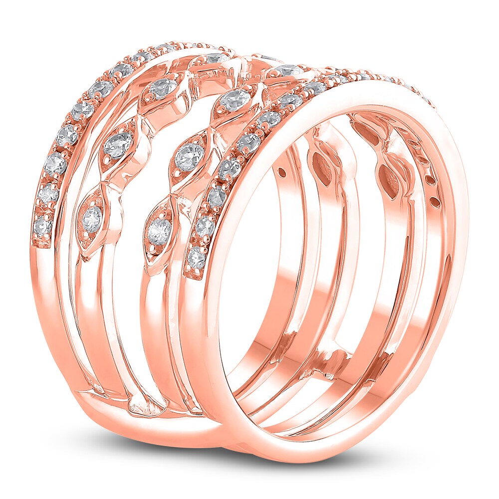 Diamond Enhancer Ring 1/2 ct tw Round 14K Rose Gold hg6HQRLG