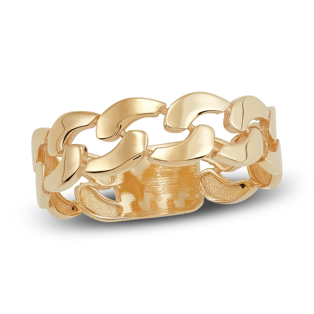 Italia D'Oro Curb Ring 14K Yellow Gold hopxnjAA