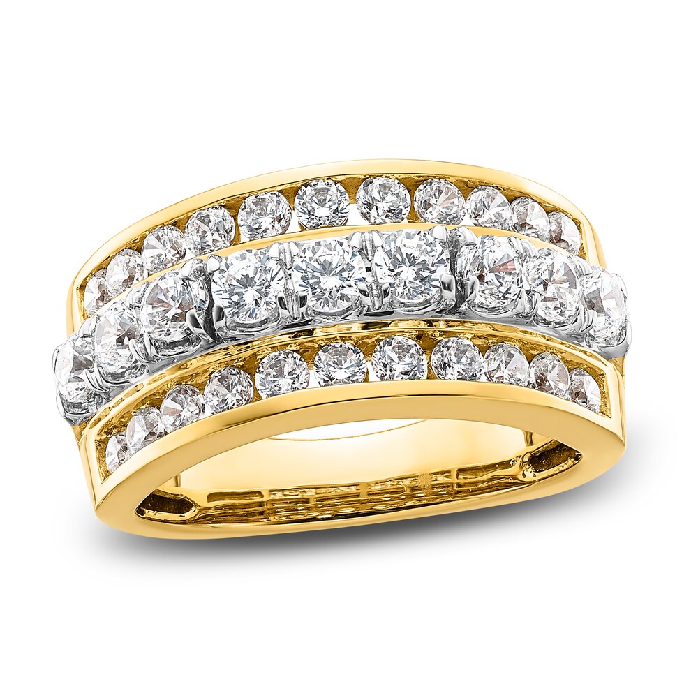 Hearts Desire Diamond Anniversary Ring 1-3/4 ct tw Round 18K Yellow Gold i55hqJj6