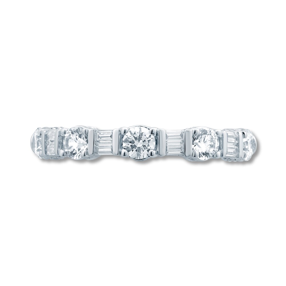 Pnina Tornai Strictly Yours Diamond Anniversary Ring 1 ct tw Baguette/Round 14K White Gold iIBUldxf