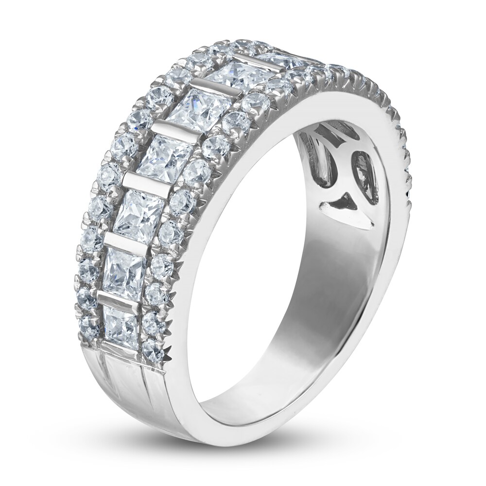 Diamond Anniversary Band 1-3/4 ct tw Round/Princess 14K White Gold iPSHuJtN