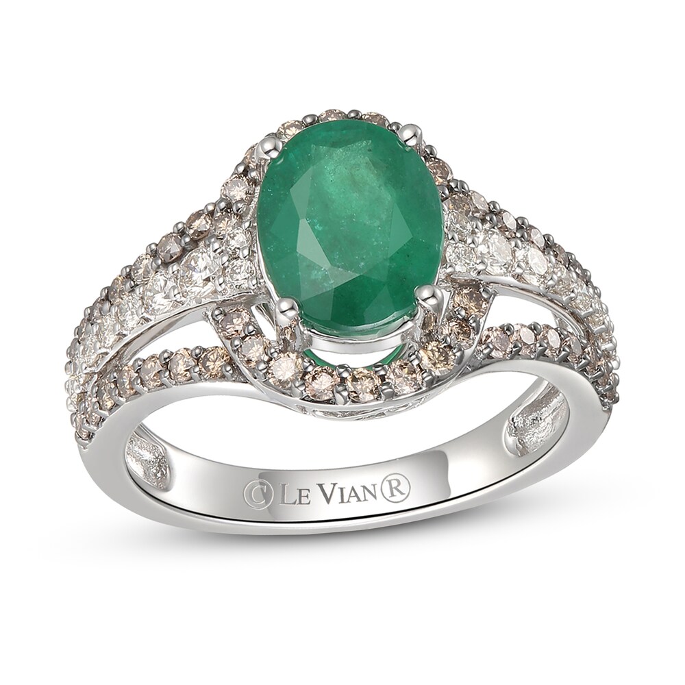 Le Vian Natural Emerald Ring 3/4 ct tw Diamonds 14K Vanilla Gold ittQqHFN