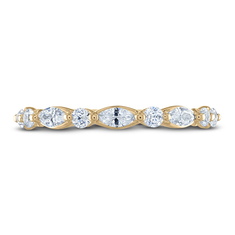 Diamond Anniversary Band 1/2 ct tw Marquise/Round 14K Yellow Gold jDP0idoM