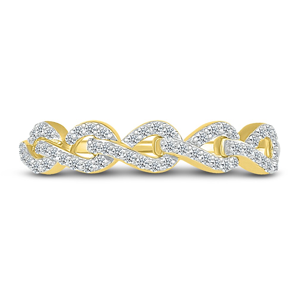 Diamond Link Anniversary Band 1/4 ct tw Round 14K Yellow Gold jI1pOtuu