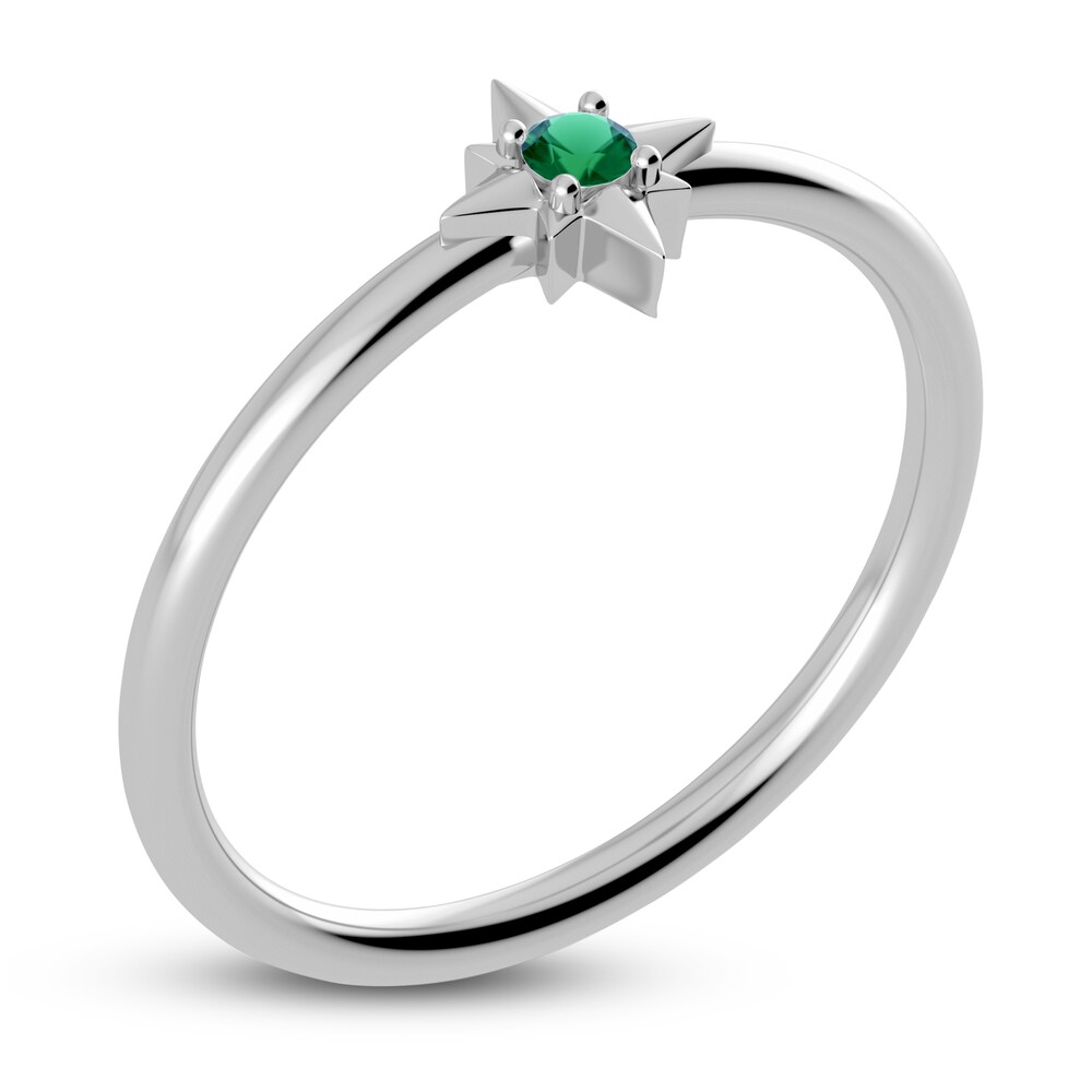 Juliette Maison Natural Emerald Starburst Ring 10K White Gold jIyoS3Vw