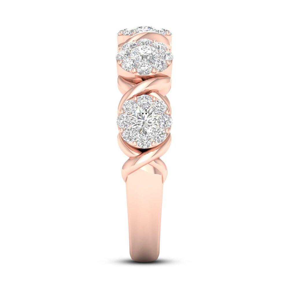 Diamond Anniversary Ring 3/4 ct tw 14K Rose Gold jJ63lE0X