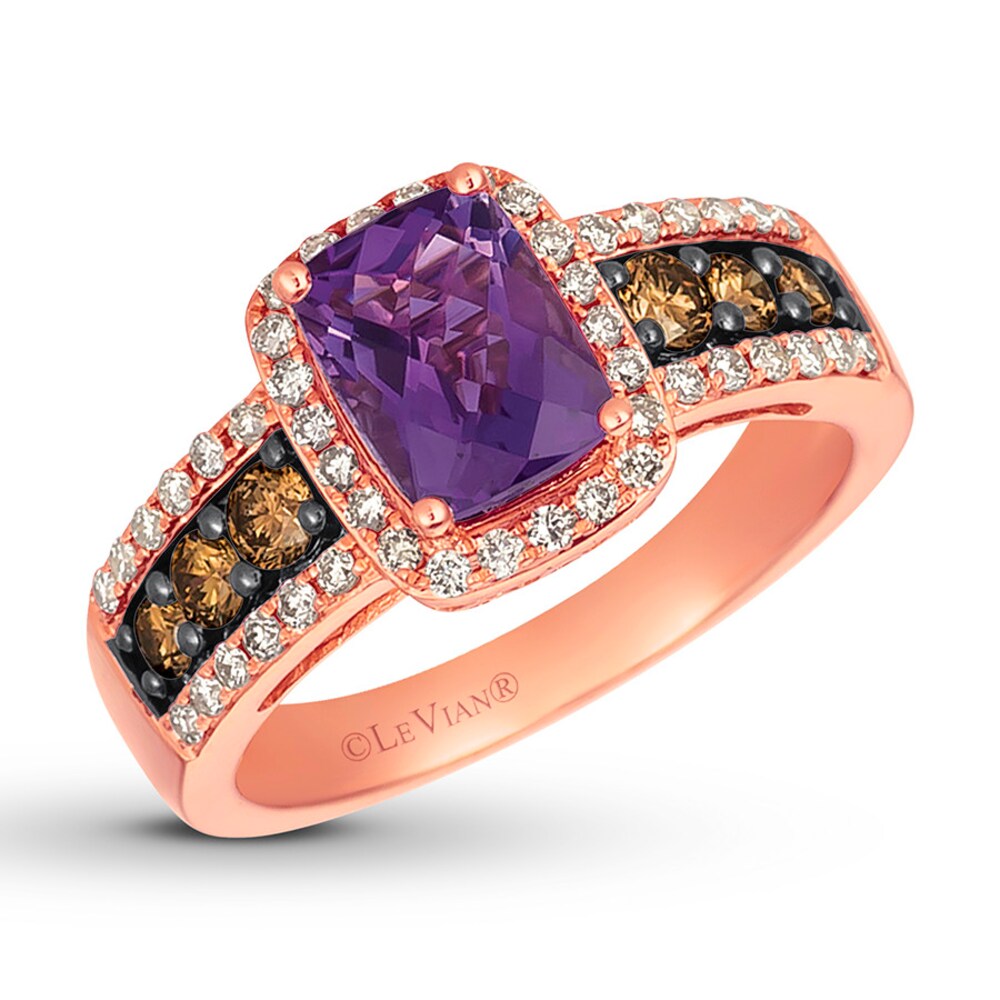 Le Vian Amethyst Ring 5/8 ct tw Diamonds 14K Strawberry Gold jPLkYq1N [jPLkYq1N]