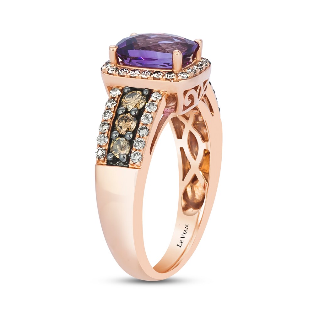 Le Vian Amethyst Ring 5/8 ct tw Diamonds 14K Strawberry Gold jPLkYq1N