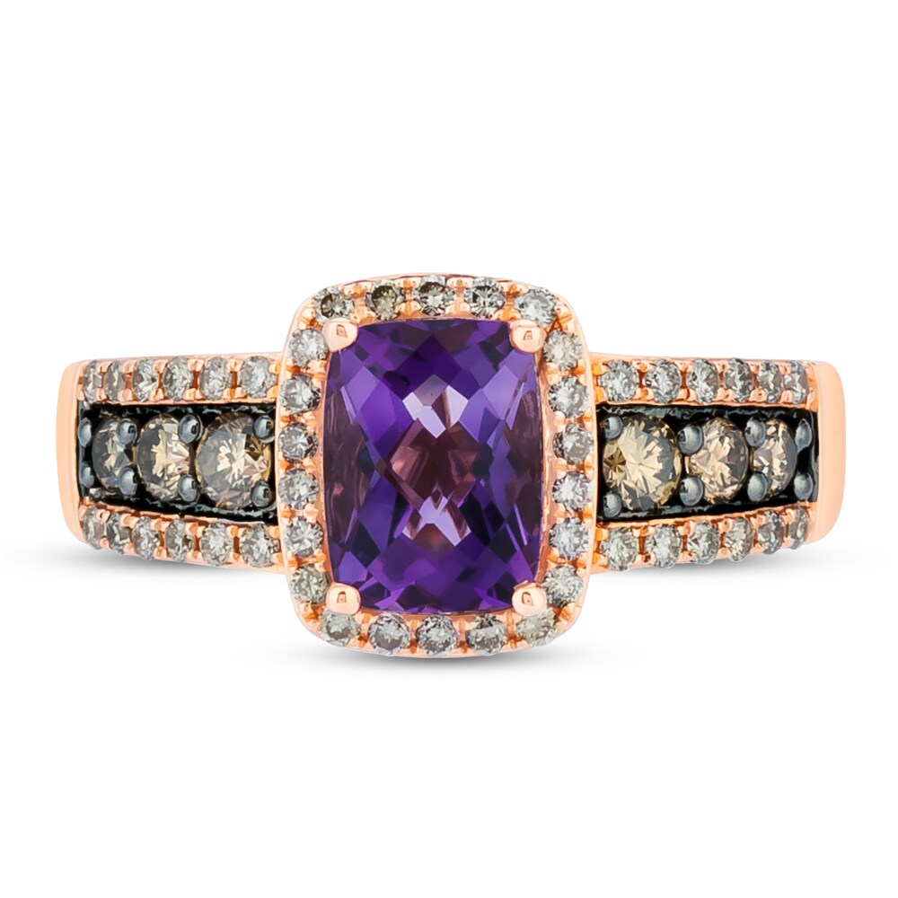 Le Vian Amethyst Ring 5/8 ct tw Diamonds 14K Strawberry Gold jPLkYq1N