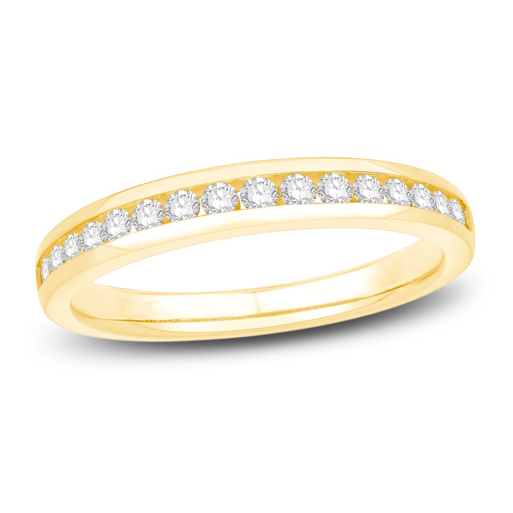 Diamond Wedding Band 1/3 ct tw Round 14K Yellow Gold jhC79CmO