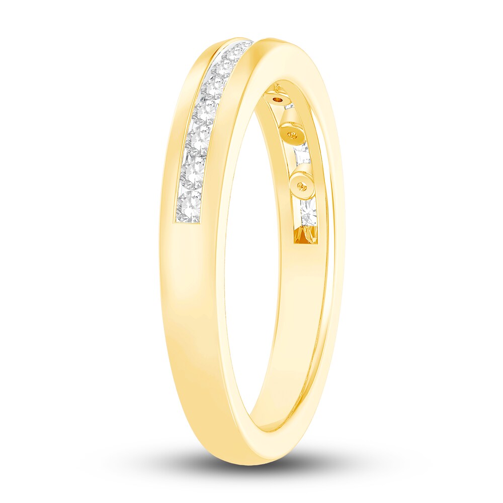 Diamond Wedding Band 1/3 ct tw Round 14K Yellow Gold jhC79CmO