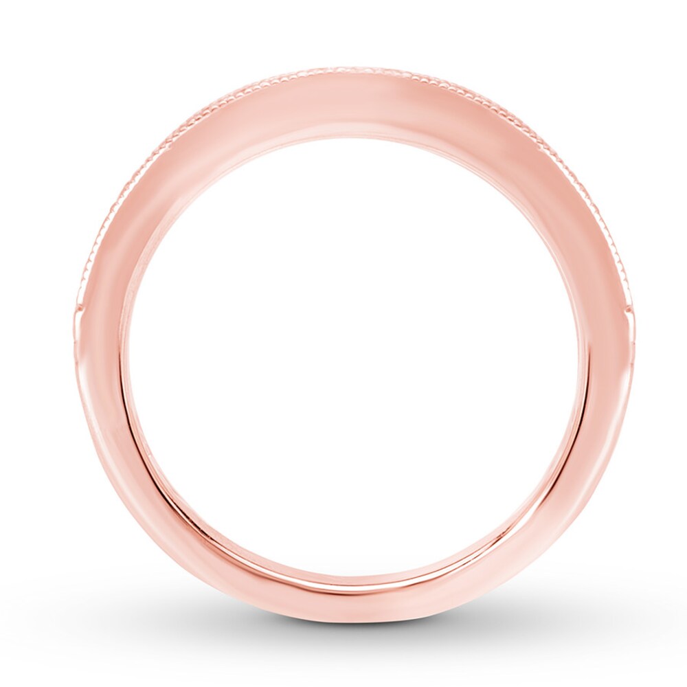 Diamond Wedding Band 1/6 carat tw Round 14K Rose Gold jhXEYtCo