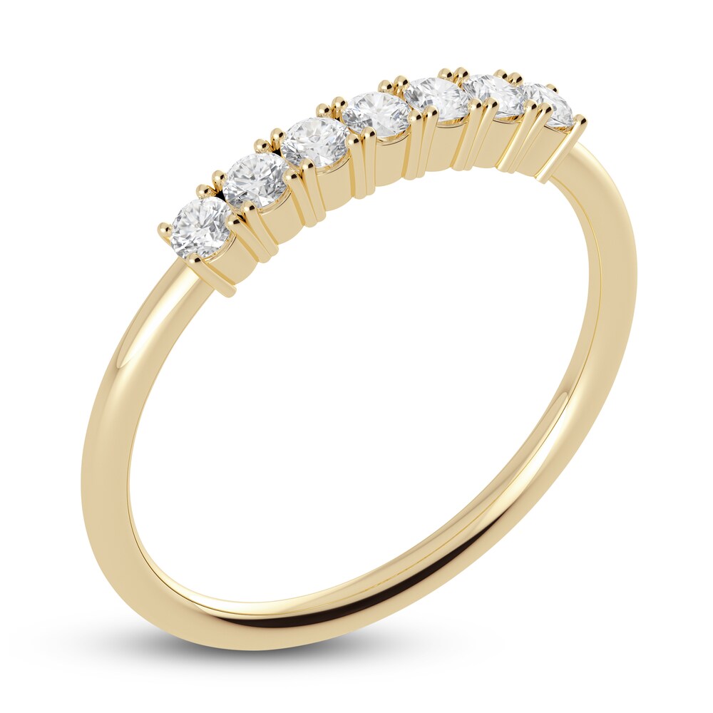 Juliette Maison Natural White Sapphire Half Eternity Ring 10K Yellow Gold jtwWajkn