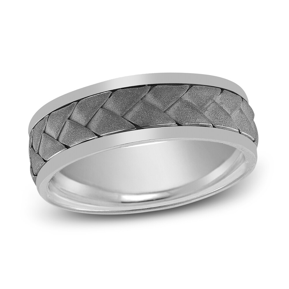 Braided Ring 14K White Gold 7mm juZGxtyL