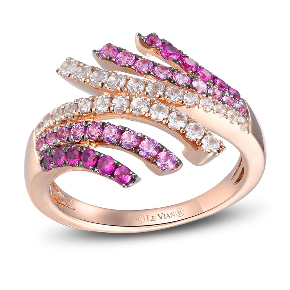 Le Vian Natural Sapphire & Natural Ruby Ring 14K Strawberry Gold k86oSx8t [k86oSx8t]