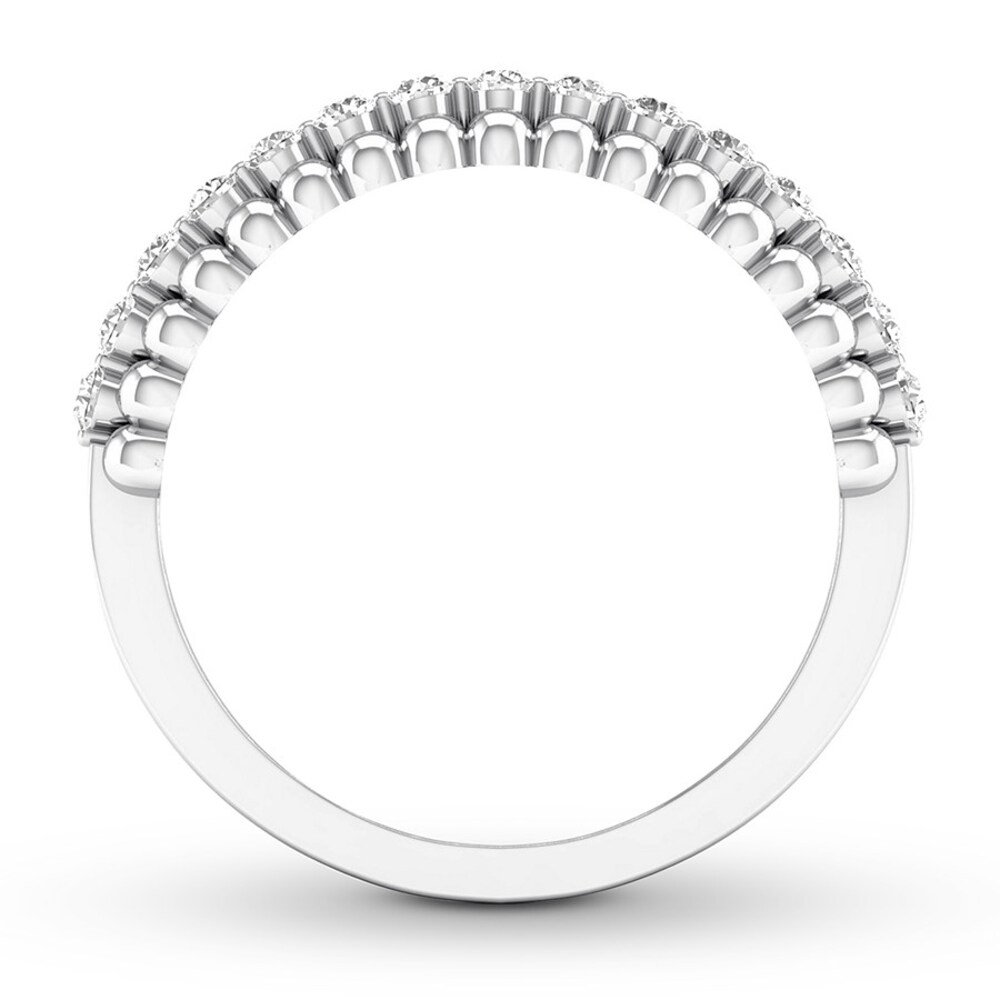 Diamond Anniversary Ring 1/2 ct tw Round-cut 14K White Gold kC9rrvCt