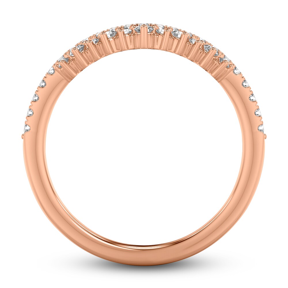 Diamond Tiara Wedding Band 1/3 ct tw Round 14K Rose Gold kGQAFSK7