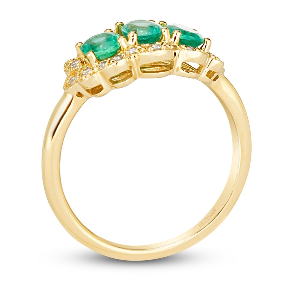 Le Vian Natural Emerald Ring 1/6 ct tw Diamonds 14K Honey Gold kVGIyGLm