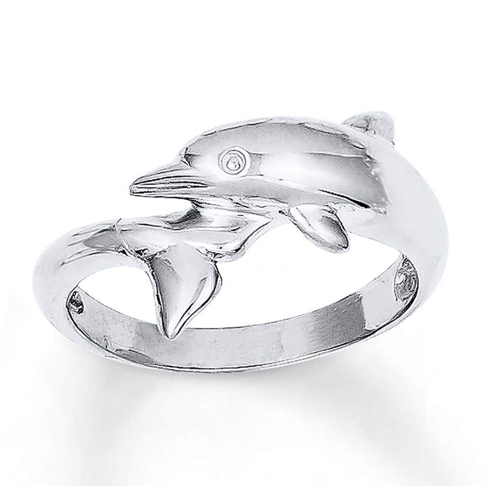 Dolphin Ring 14K White Gold keDUGYgC