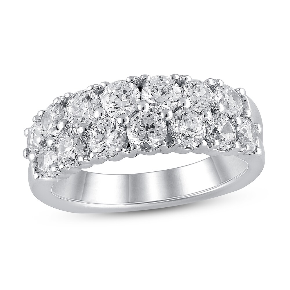 Hearts Desire Diamond Anniversary Ring 2 ct tw Ideal-cut 18K White Gold kjYKBMJb