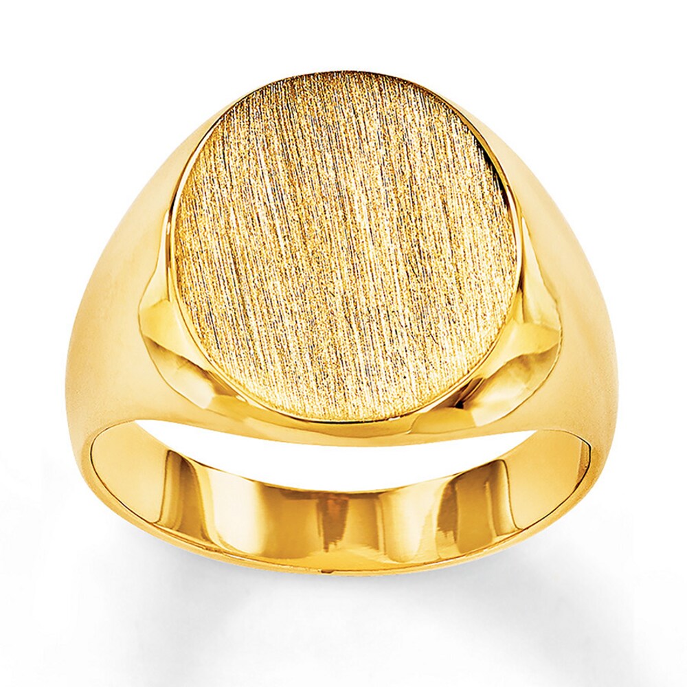 Women\'s Signet Ring 14K Yellow Gold knqCobTs