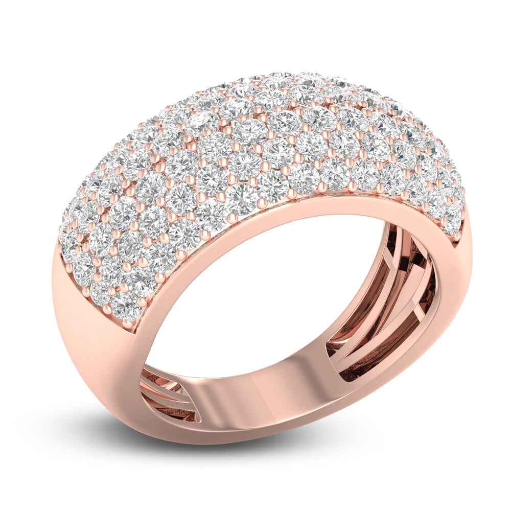 Diamond Pave Anniversary Band 1-1/2 ct tw Round 14K Rose Gold kwQhsuii