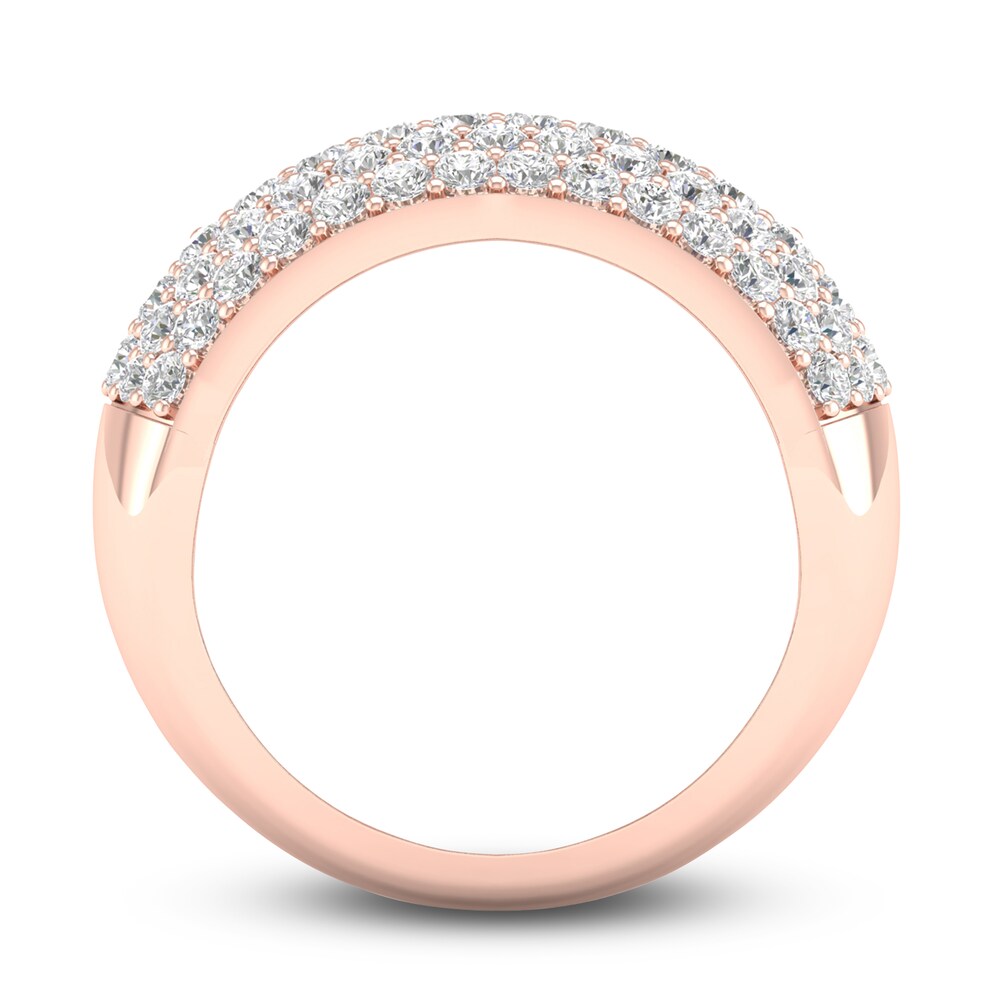 Diamond Pave Anniversary Band 1-1/2 ct tw Round 14K Rose Gold kwQhsuii